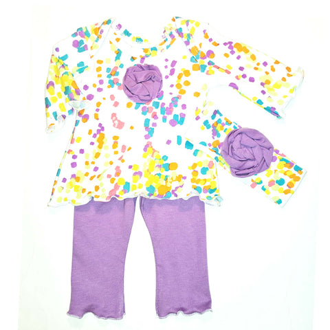 Splash Dots Dress, Legging, Headband